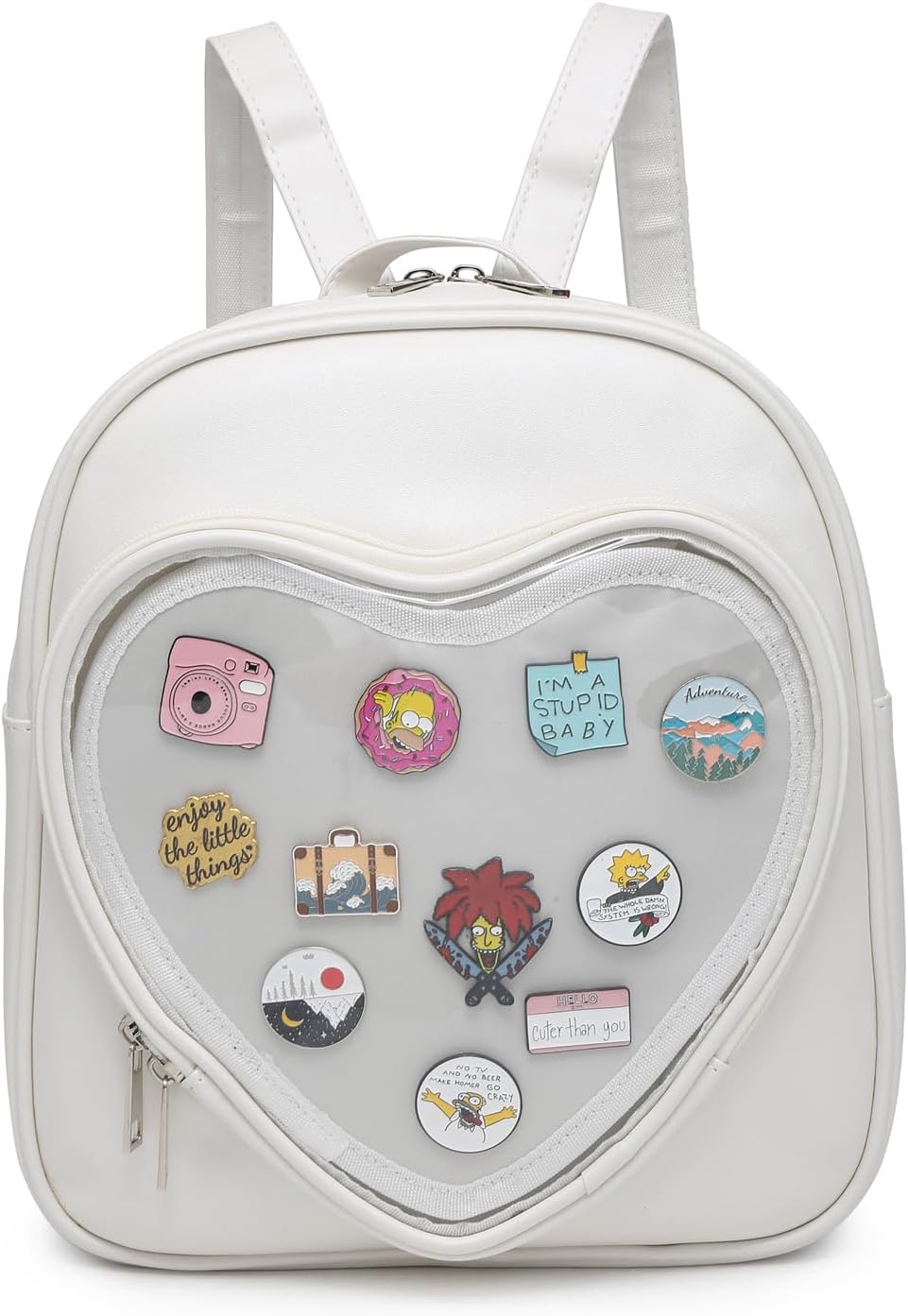 Ita Bag Backpack Heart Shaped Purse Pin Display