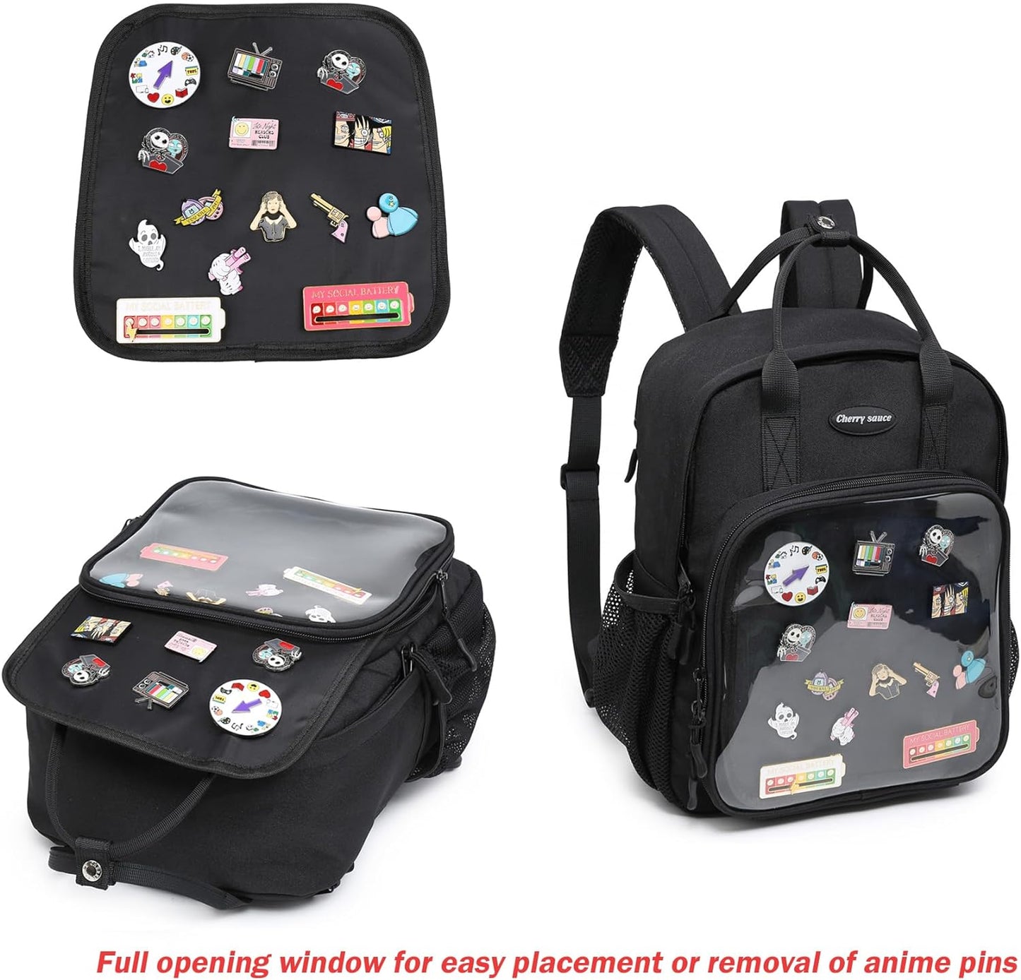 Display Backpack for School Pin Kawaii