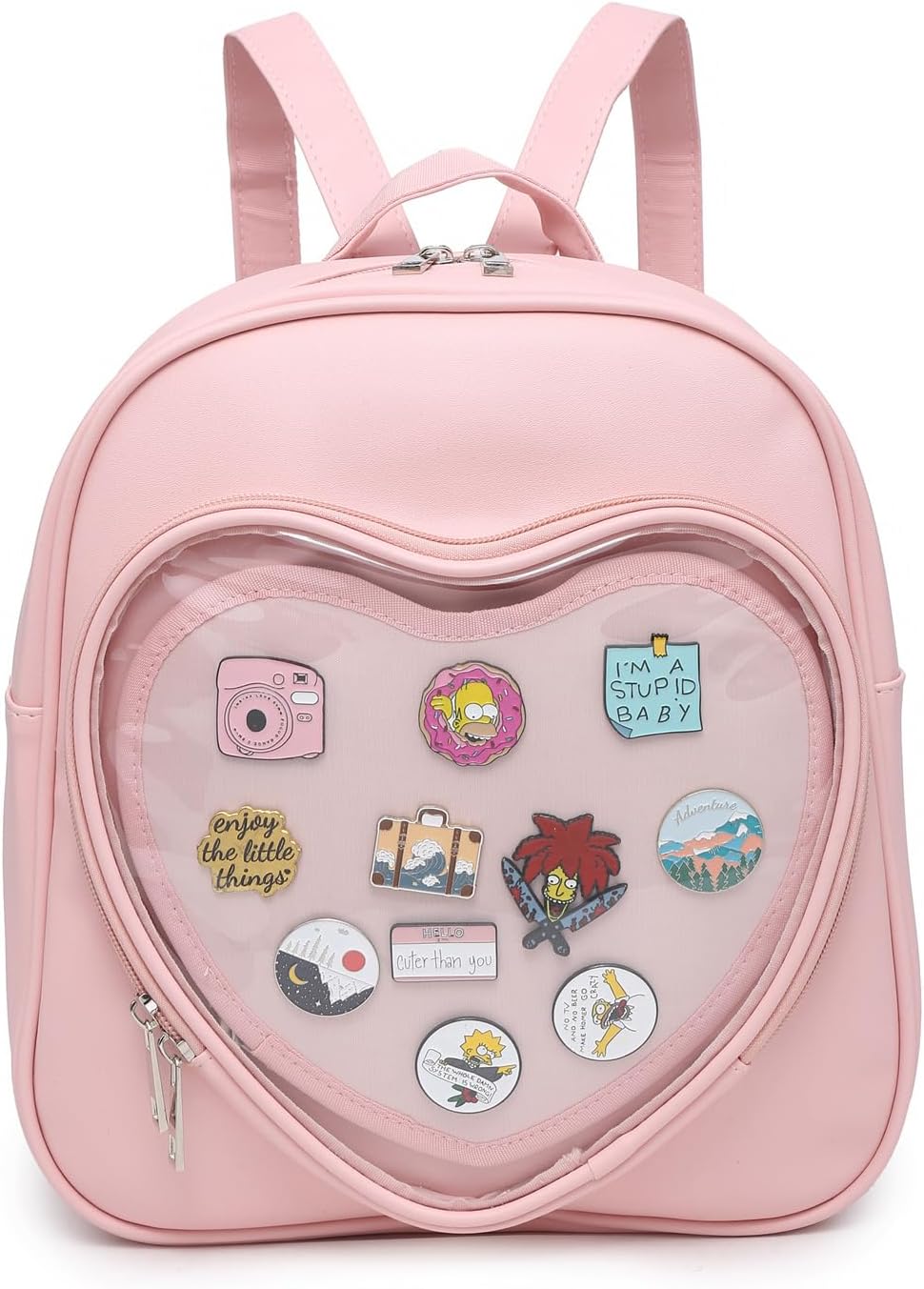 Ita Bag Backpack Heart Shaped Purse Pin Display