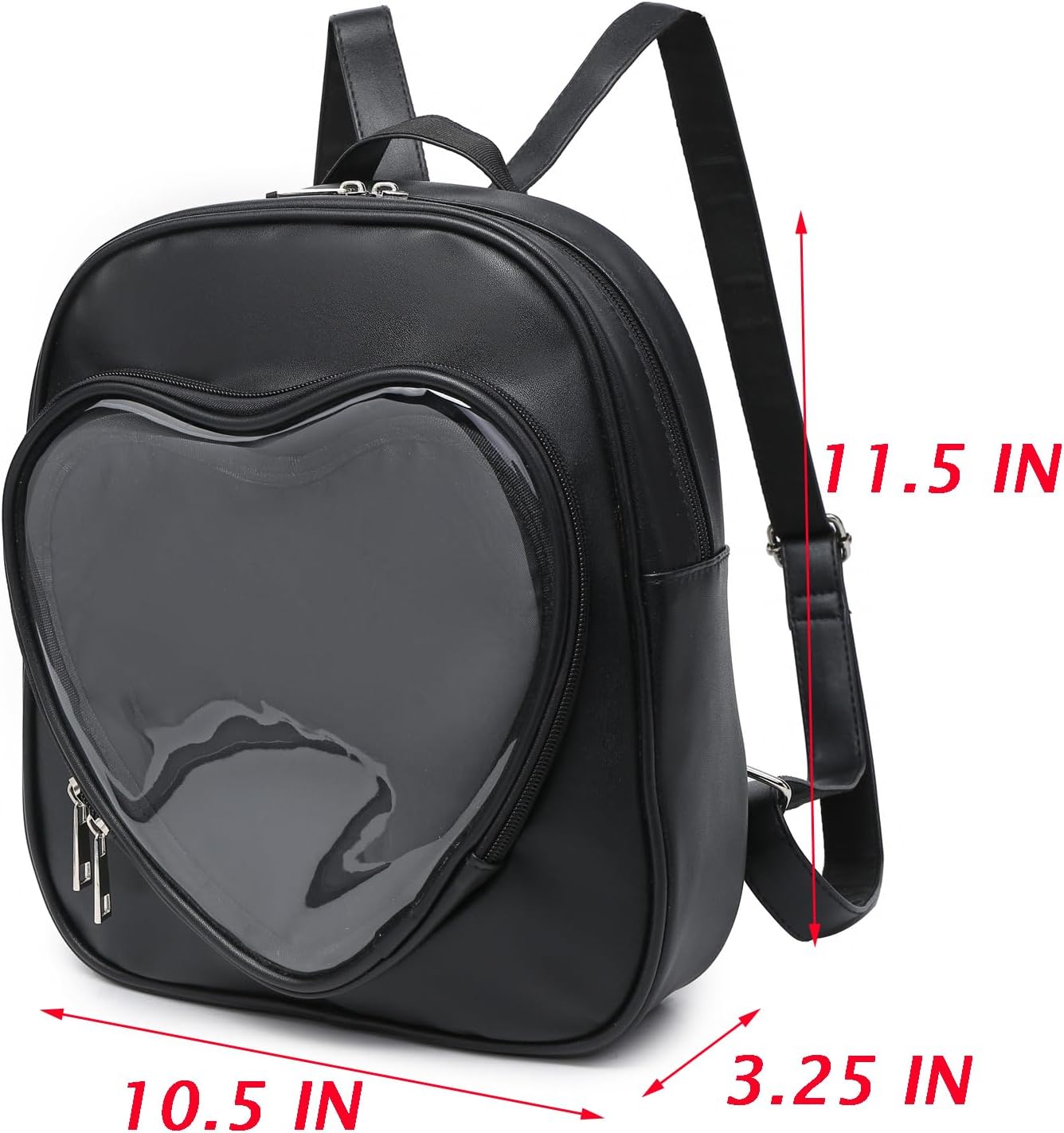 Backpack with clear window for pins best sale