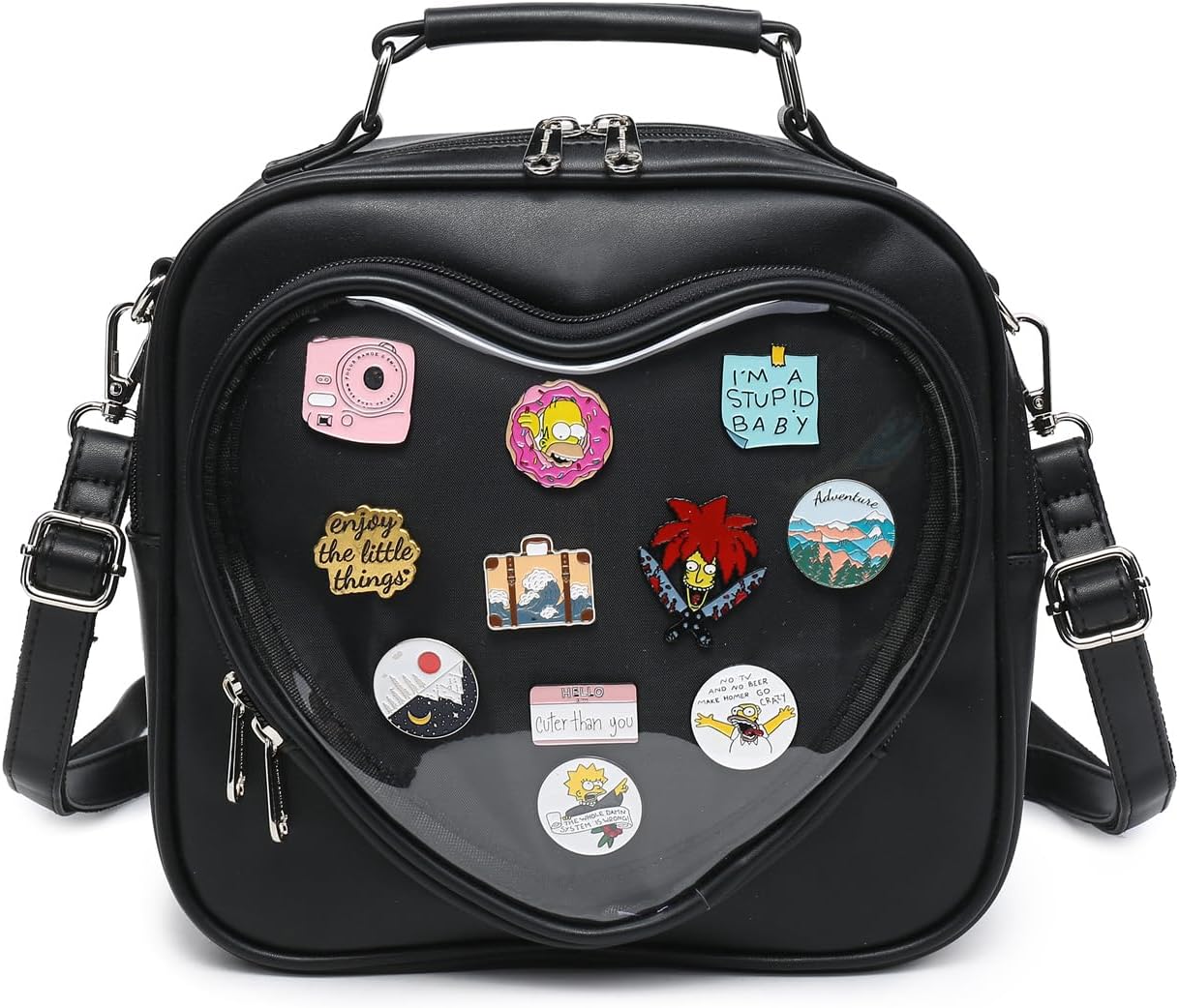 Ita Bag Multi-Purpose Backpack Crossbody Purse Pin Display